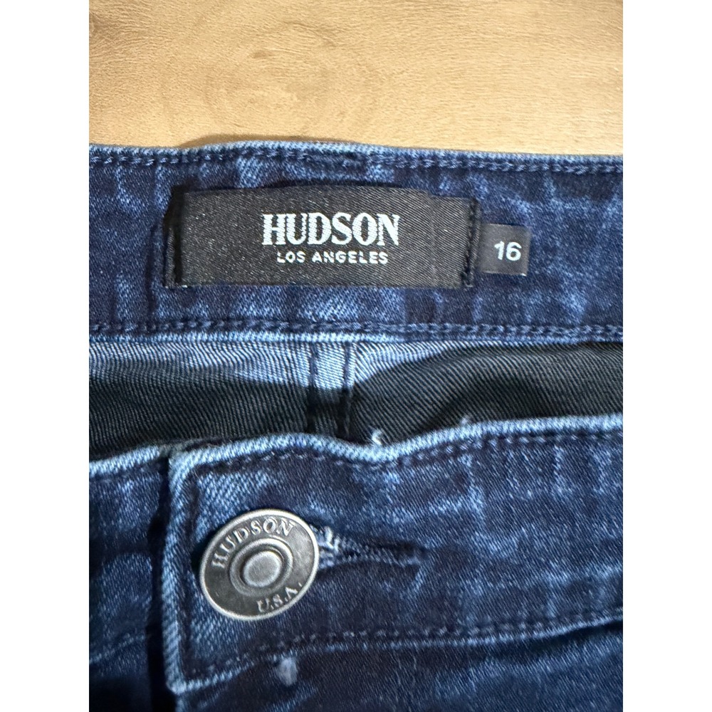Hudson Jeans Wide Leg Women 16 Blue Denim Stretch High Rise Casual - Picture 3 of 12